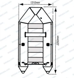 Annexe GS 230 SL 225X131 Bleu Gris Fond Latté Bois -Bateaux Boutique Annexe GS 230 SL 225X131 Bleu Gris Fond Latte Bois 3