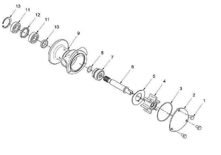 Kit Joints Pompe à Eau De Mer Solé Diesel Mini 55 3 Kit Joints Pompe à Eau De Mer Solé Diesel Mini 55