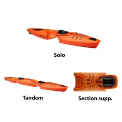 KAYAK MODULABLE AIRSEAT POINT 65°N MARTINI GTX DUO ORANGE 9 KAYAK MODULABLE AIRSEAT POINT 65°N MARTINI GTX DUO ORANGE -Bateaux Boutique kayak modulable airseat point 65n martini gtx duo orange 3