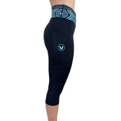 Leggings 3/4 ActiV Noir Gris Femme VAIKOBI -Bateaux Boutique leggings 3 4 activ noir gris femme vaikobi 2