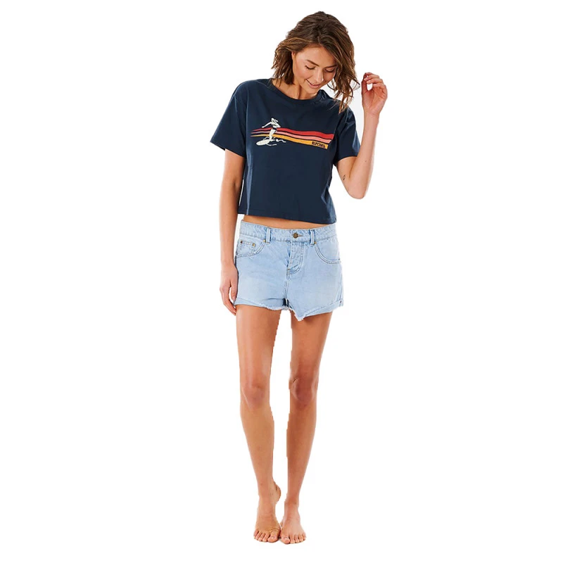 T-SHIRT RIP CURL GOLDEN STATE CROP BLEU MARINE FEMME 7 T-SHIRT RIP CURL GOLDEN STATE CROP BLEU MARINE FEMME – Image 5