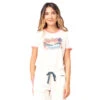 T-SHIRT RIP CURL TIKI RINGER BEIGE FEMME -Bateaux Boutique t shirt rip curl tiki ringer beige femme